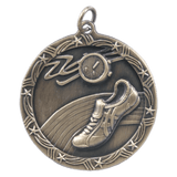 Antique Gold 1 3/4" Track Shooting Star Medal