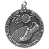 Antique Silver 1 3/4" Track Shooting Star Medal