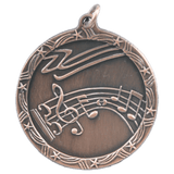 1 3/4" Music Shooting Star Medal