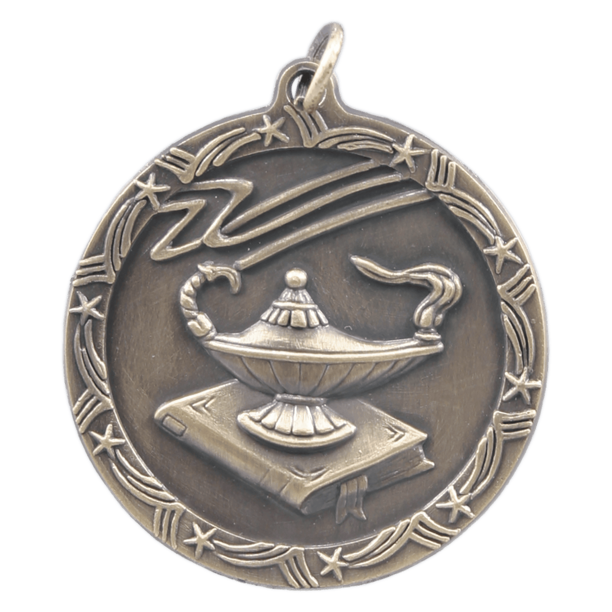 1 3/4" Lamp of Knowledge Shooting Star Medal