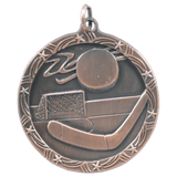 1 3/4" Hockey Shooting Star Medal