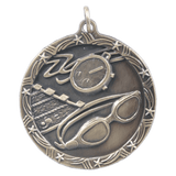 1 3/4" Swimming Shooting Star Medal