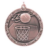 2 1/2" Basketball Shooting Star Medal