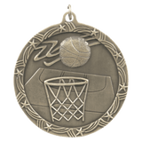 2 1/2" Basketball Shooting Star Medal