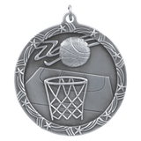 2 1/2" Basketball Shooting Star Medal