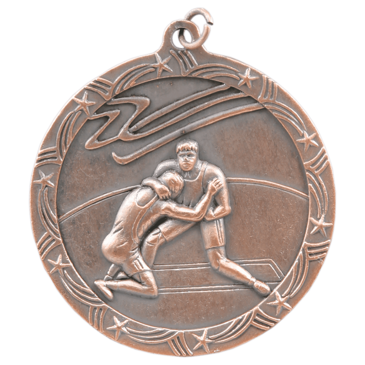 2 1/2" Wrestling Shooting Star Medal