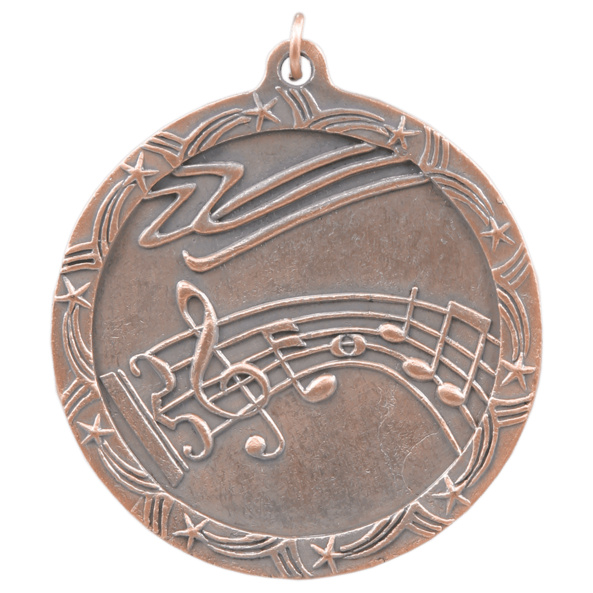 2 1/2" Music Shooting Star Medal