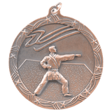 Antique Bronze 2 1/2" Martial Arts Shooting Star Medal