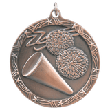 Antique Bronze 2 1/2" Cheer Shooting Star Medal