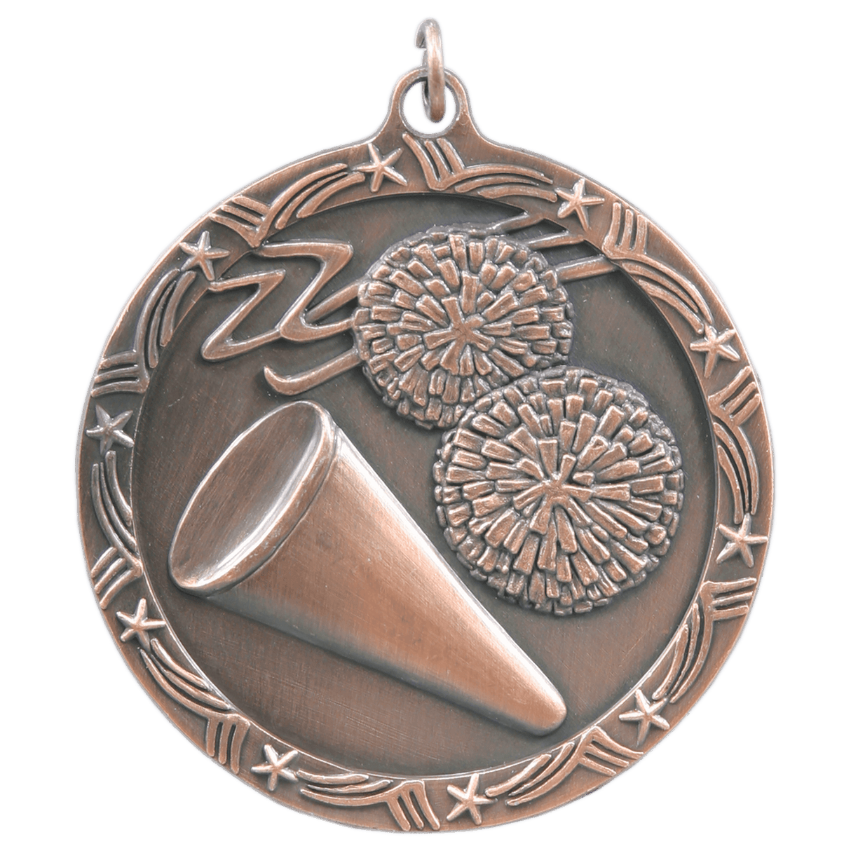 2 1/2" Cheer Shooting Star Medal