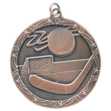 2 1/2" Hockey Shooting Star Medal