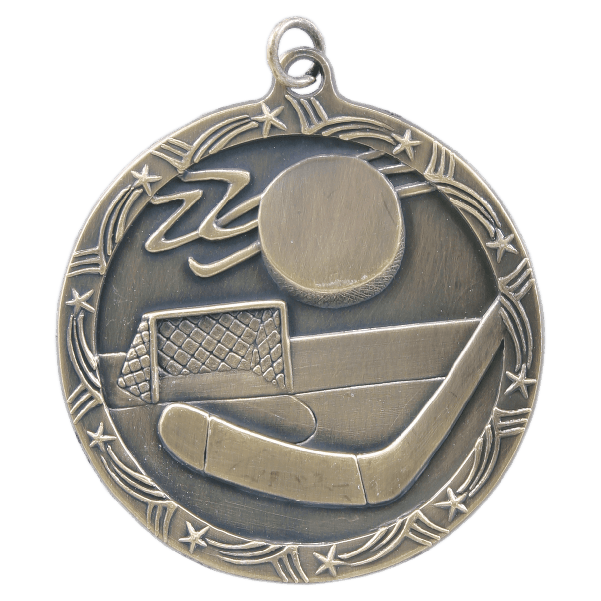 2 1/2" Hockey Shooting Star Medal