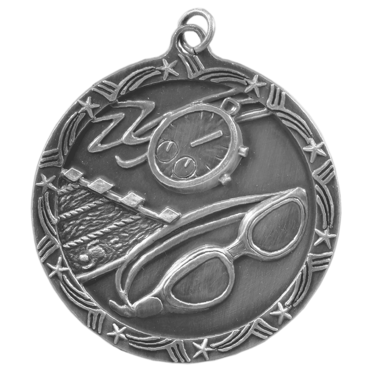 2 1/2" Swimming Shooting Star Medal