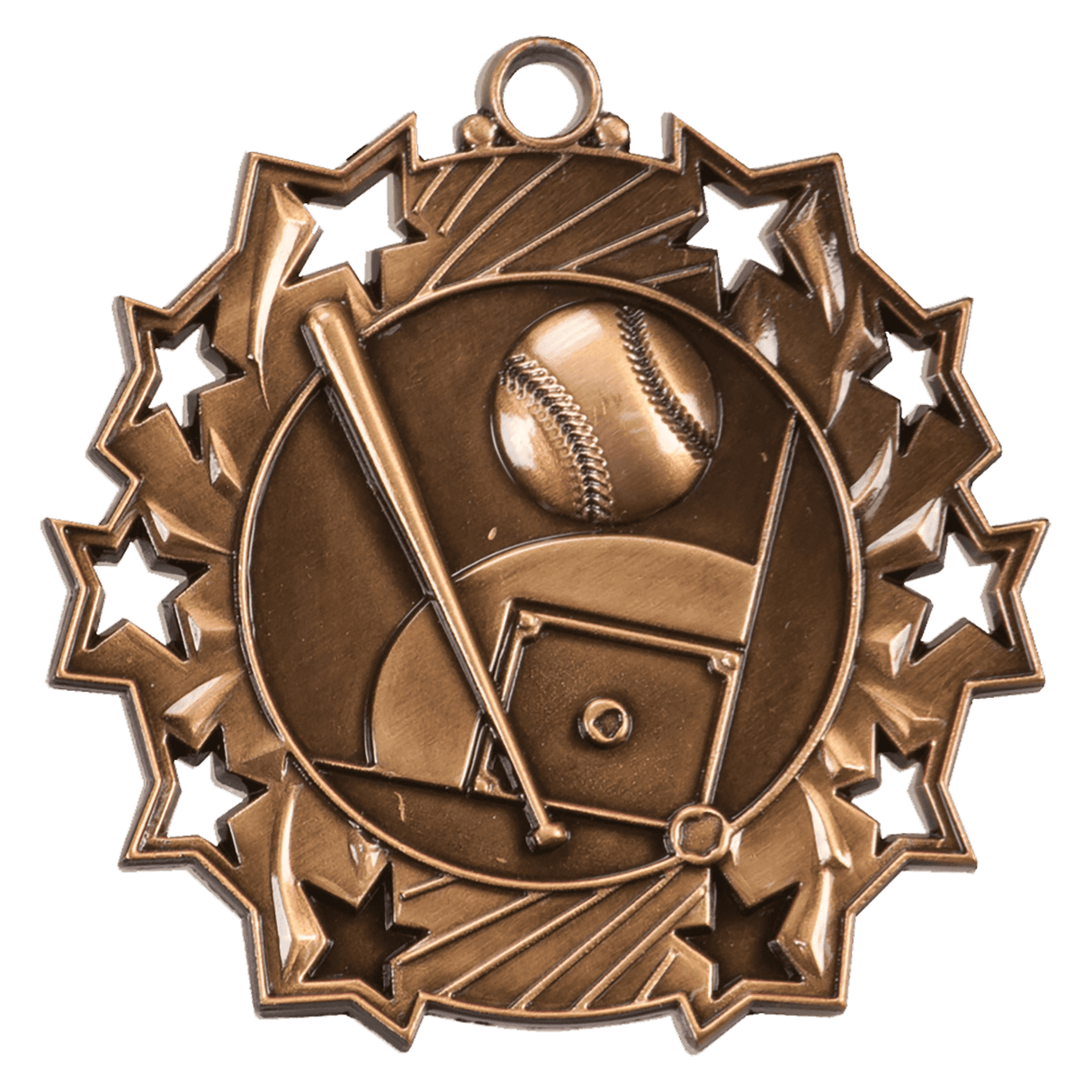 2 1/4" Baseball/Softball Ten Star Medal