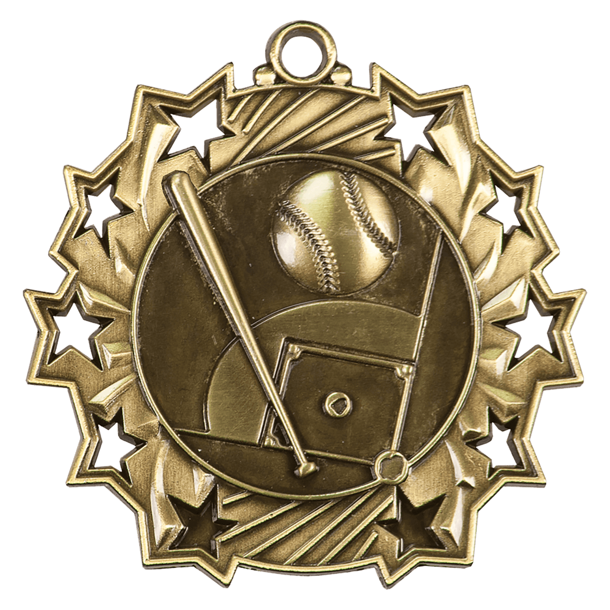 2 1/4" Baseball/Softball Ten Star Medal
