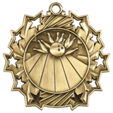 2 1/4" Bowling Ten Star Medal