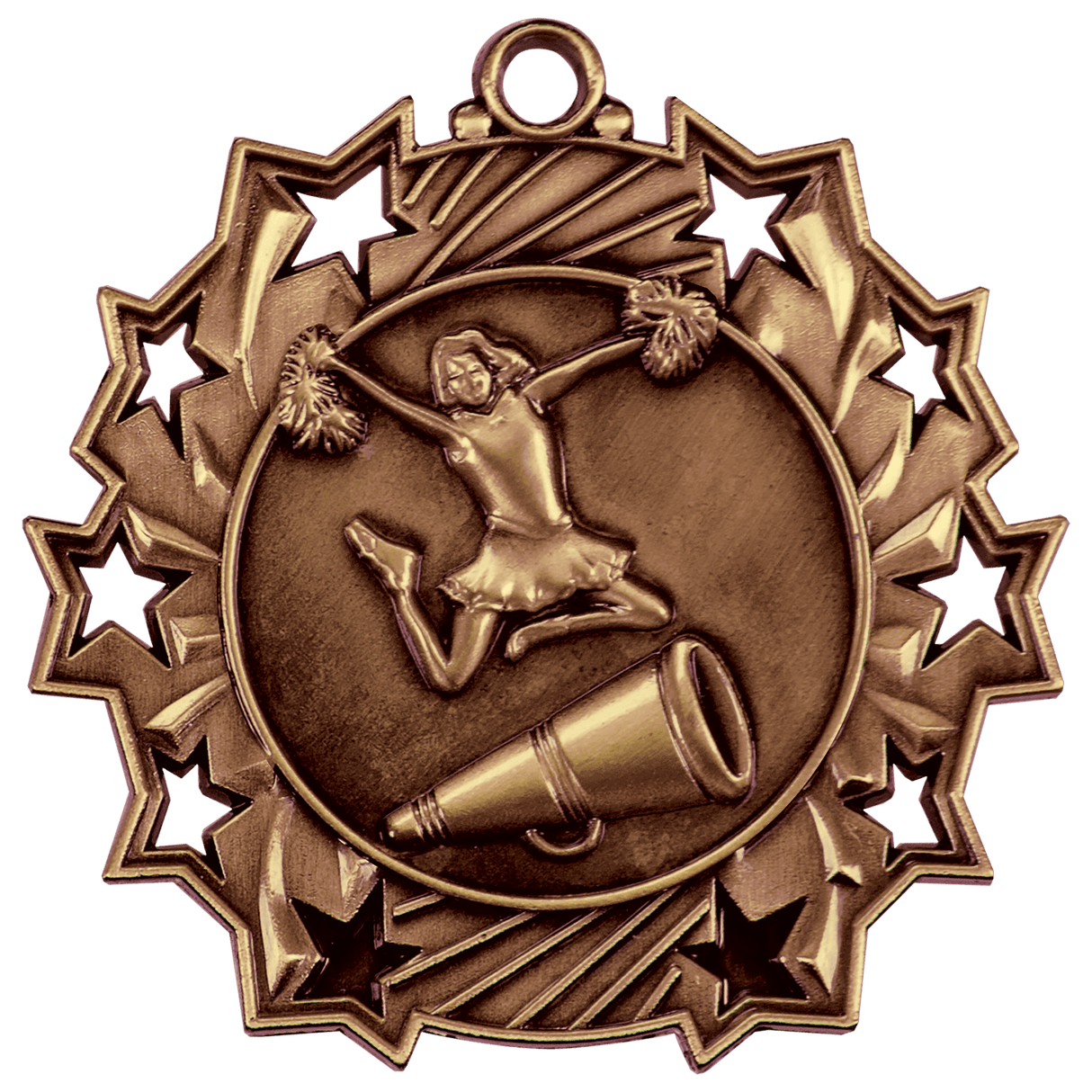 2 1/4" Cheer Ten Star Medal