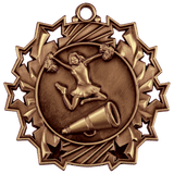 2 1/4" Cheer Ten Star Medal