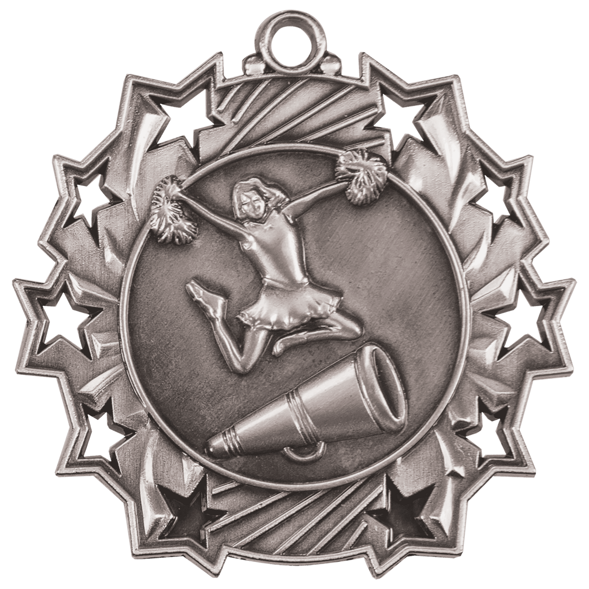 2 1/4" Cheer Ten Star Medal