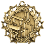 2 1/4" Gymnastics Ten Star Medal