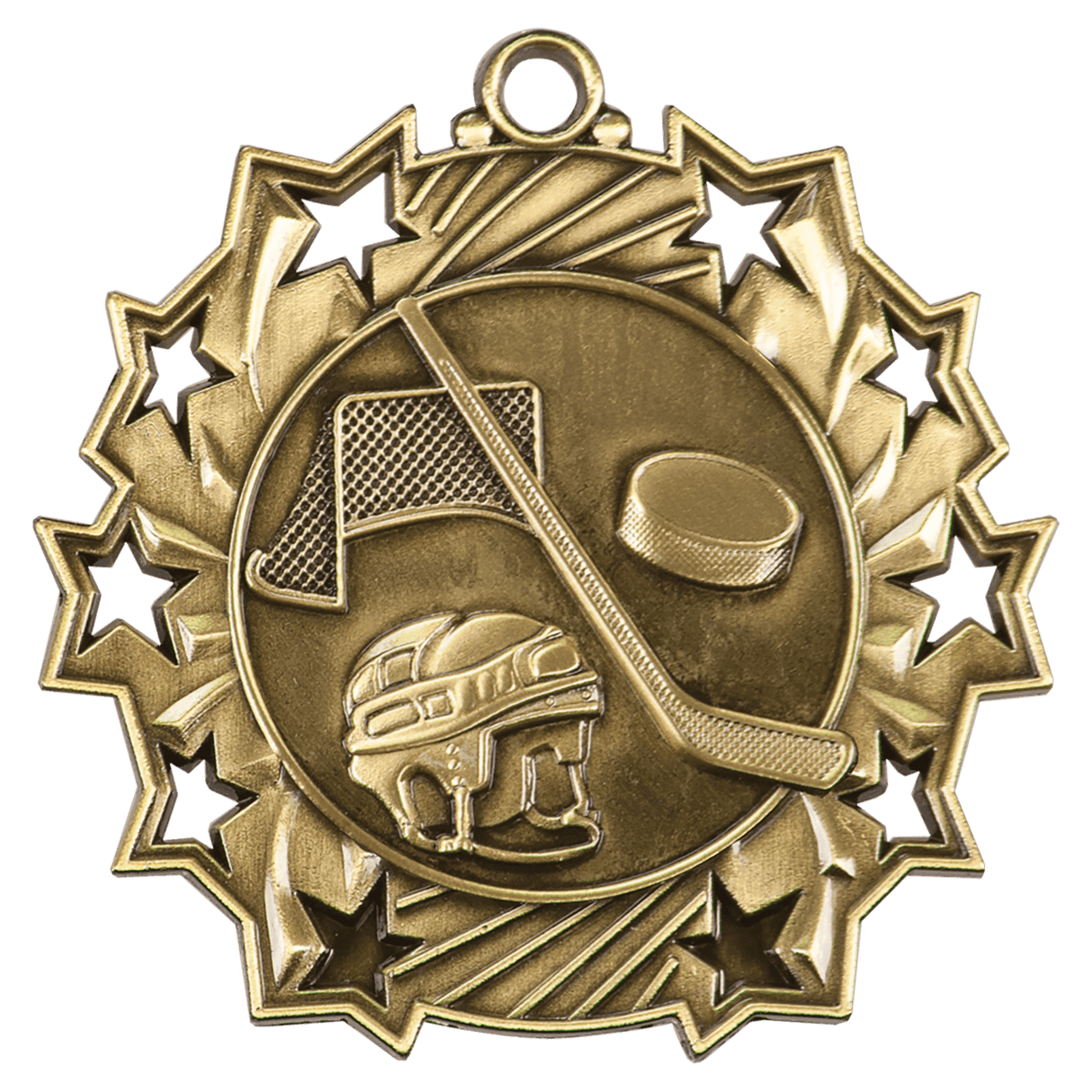 2 1/4" Hockey Ten Star Medal