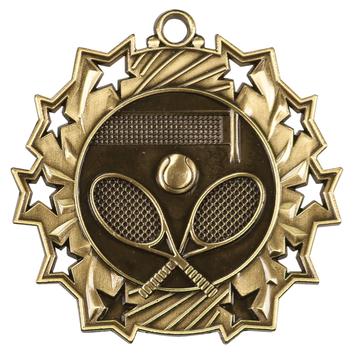 2 1/4" Tennis Ten Star Medal