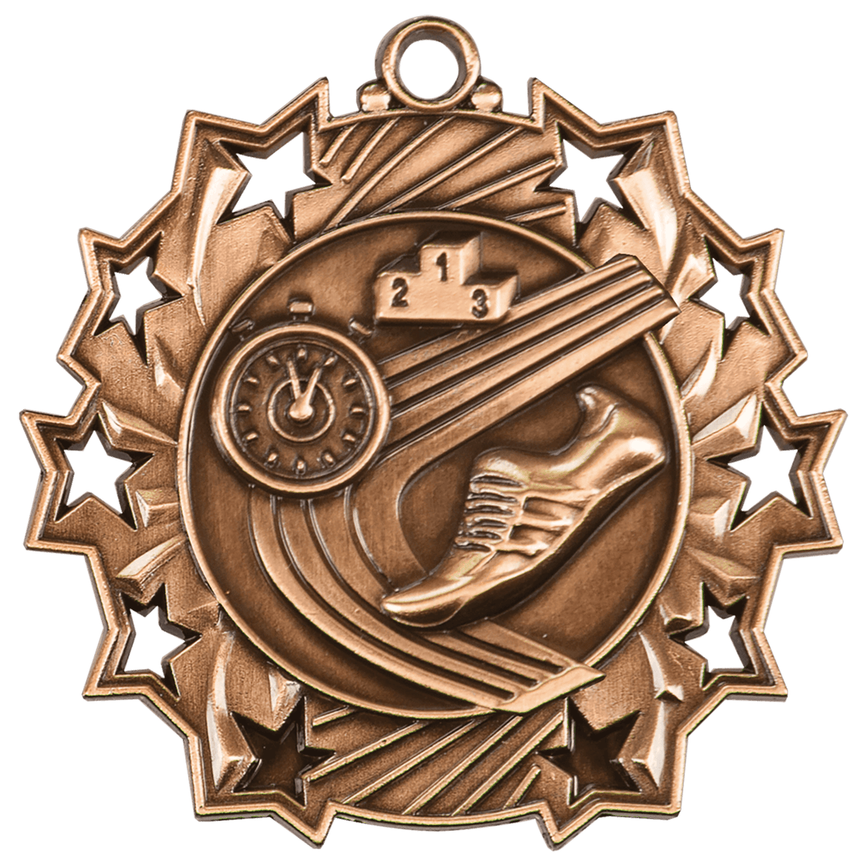 2 1/4" Track Ten Star Medal
