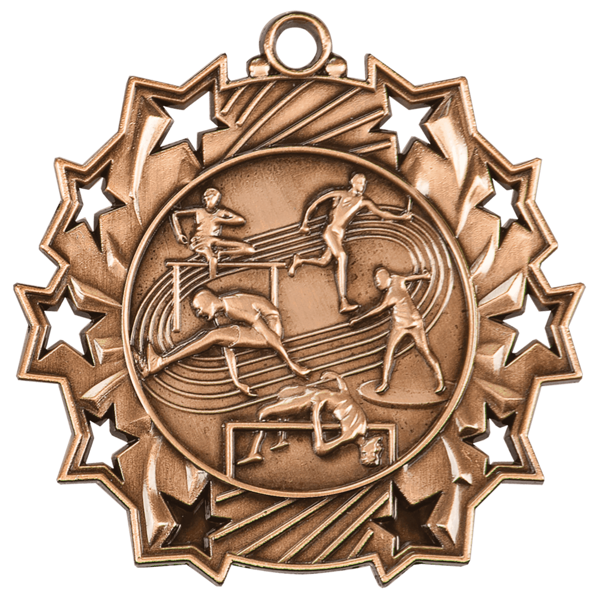 2 1/4" Track & Field Ten Star Medal