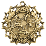 2 1/4" Track & Field Ten Star Medal
