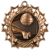 2 1/4" Volleyball Ten Star Medal