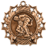 2 1/4" Wrestling Ten Star Medal