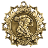 2 1/4" Wrestling Ten Star Medal