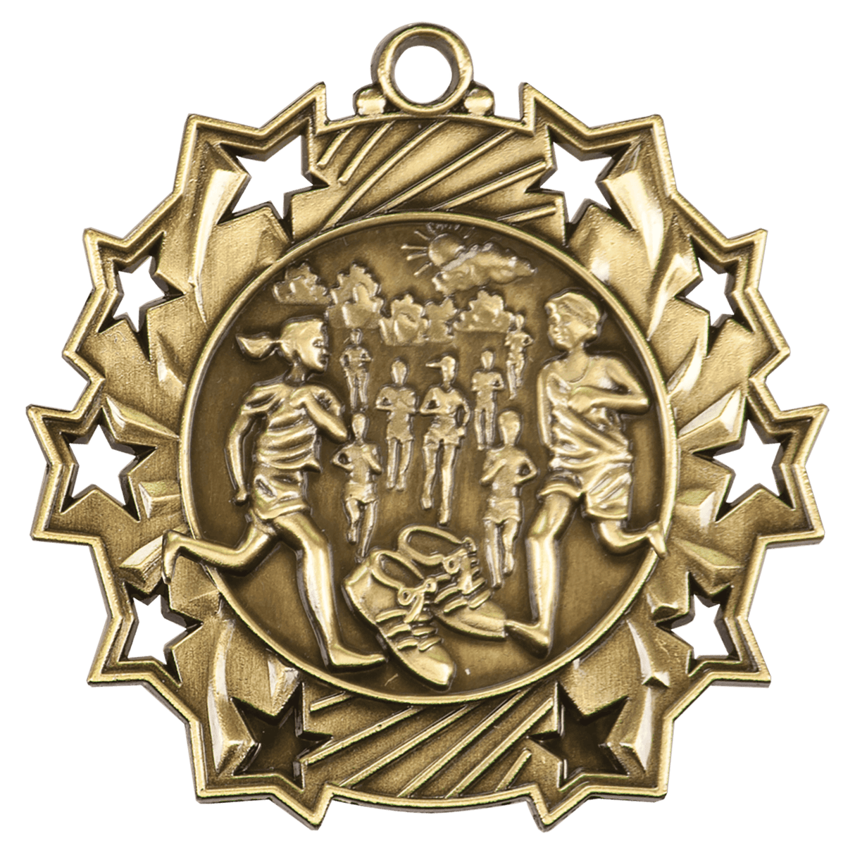 2 1/4" Cross Country Ten Star Medal