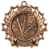 2 1/4" Art Ten Star Medal