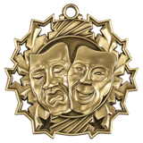 2 1/4" Drama Ten Star Medal