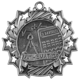 2 1/4" Math Ten Star Medal