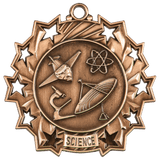 2 1/4" Science Ten Star Medal