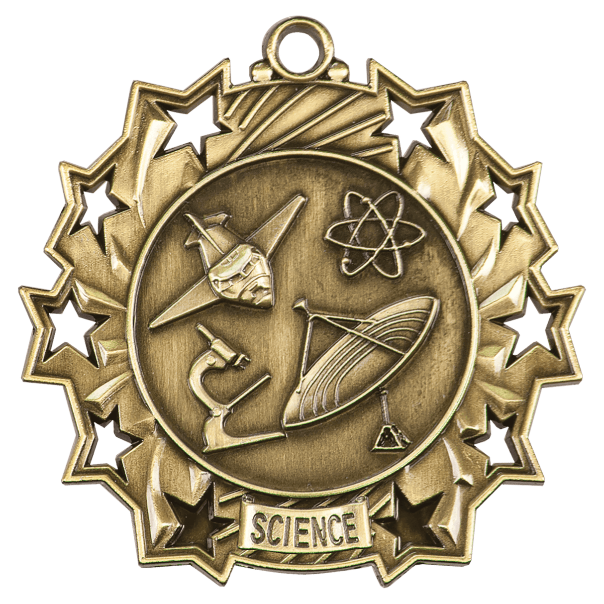 2 1/4" Science Ten Star Medal