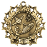 2 1/4" Science Ten Star Medal