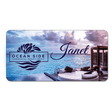 3" x 1.5" Gloss White Unisub Aluminum Name Badge with Radius Corners