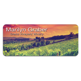 Gloss White 3" x 1.25" Unisub FRP Sublimatable Name Badge with Radius Corners