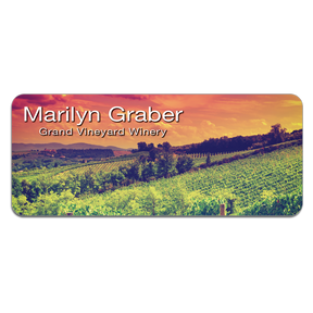 Gloss White 3" x 1.25" Unisub FRP Sublimatable Name Badge with Radius Corners