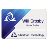 Gloss White 3" x 2" Unisub FRP Sublimatable Name Badge with Radius Corners