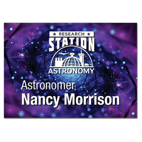 3.5" x 2.5" Gloss White Unisub Aluminum Name Badge with Square Corners