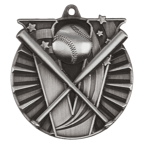 Antique Silver 2" Baseball/Softball Victory Medal