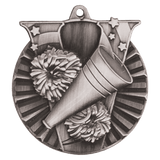 Antique Silver 2" Cheer Victory Medal