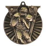 Antique Gold 2" Football Victory Medal