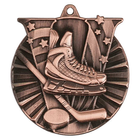 Antique Bronze 2" Hockey Victory Medal