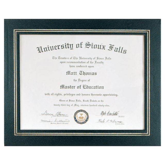 13 1/4" x 10 3/4" Black Certificate Holder