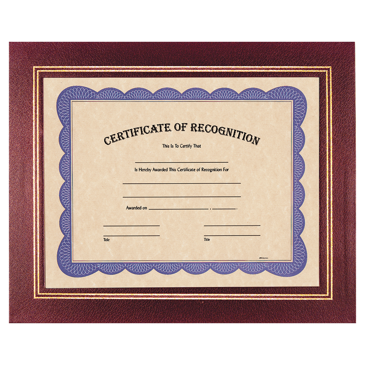 13 1/4" x 10 3/4" Burgundy Certificate Holder